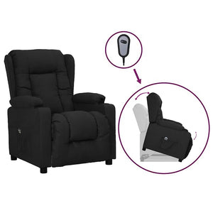 vidaXL Recliner Black Fabric