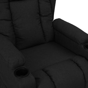 vidaXL Recliner Black Fabric