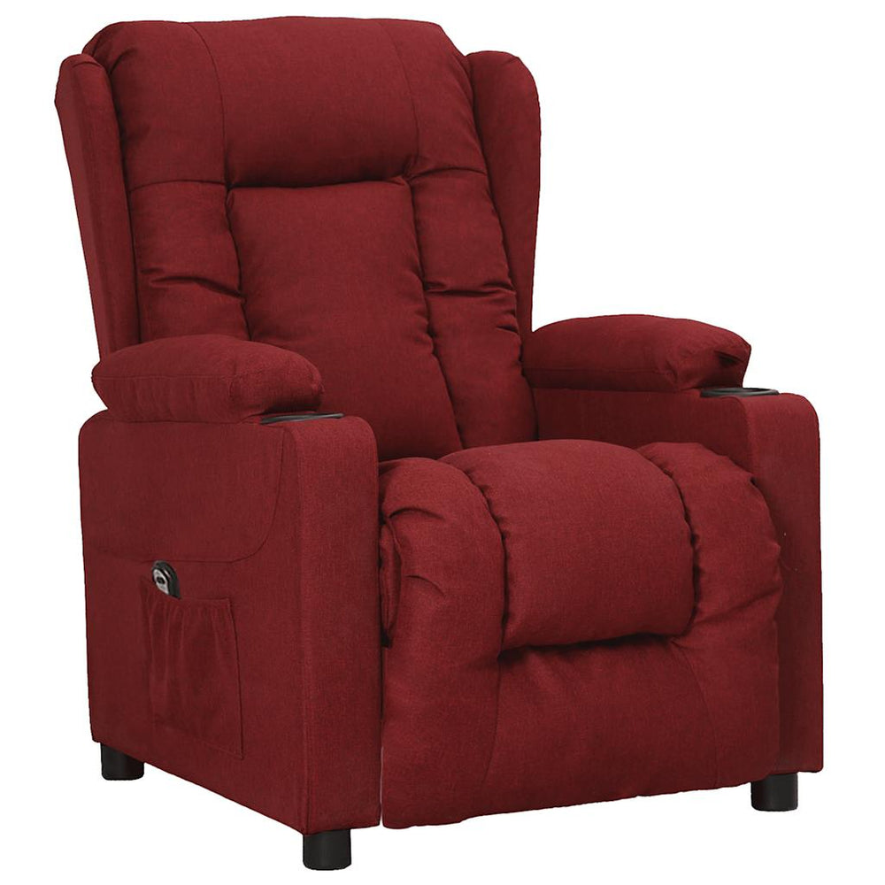 vidaXL Recliner Chair Wine Red Fabric