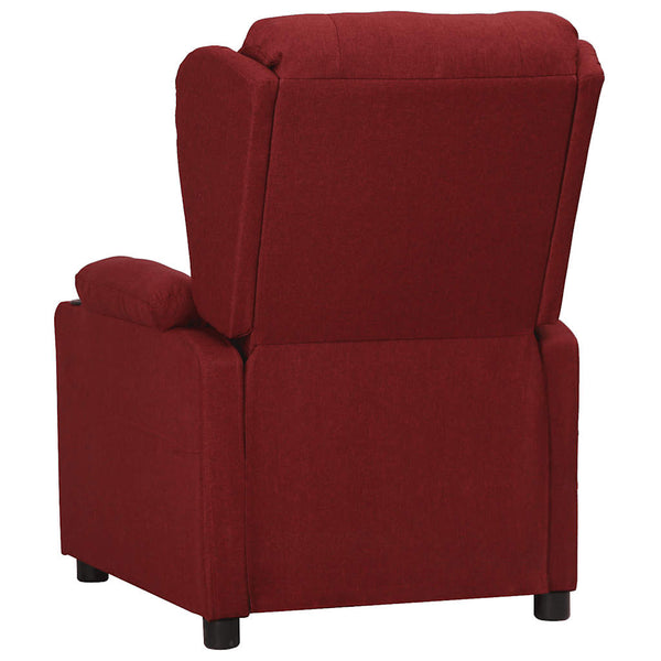 vidaXL Recliner Chair Wine Red Fabric