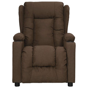 vidaXL Recliner Brown Fabric