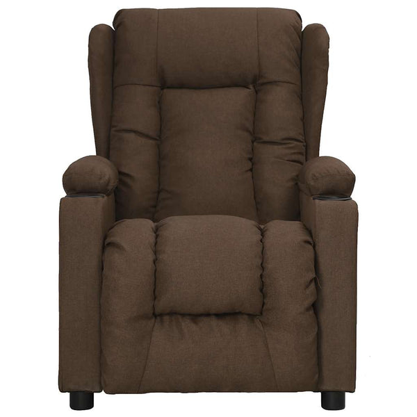 vidaXL Recliner Brown Fabric