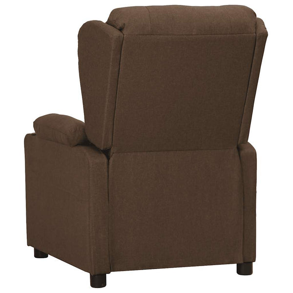 vidaXL Recliner Brown Fabric
