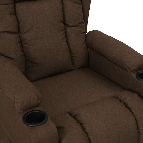 vidaXL Recliner Brown Fabric