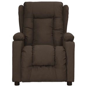 vidaXL Recliner Dark Brown Fabric