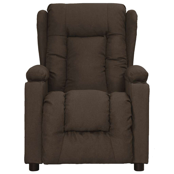 vidaXL Recliner Dark Brown Fabric