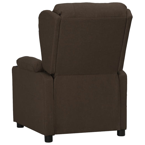 vidaXL Recliner Dark Brown Fabric