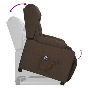 vidaXL Recliner Dark Brown Fabric