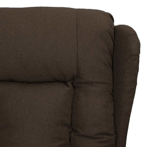 vidaXL Recliner Dark Brown Fabric