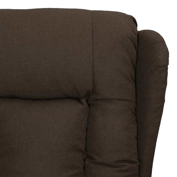 vidaXL Recliner Dark Brown Fabric