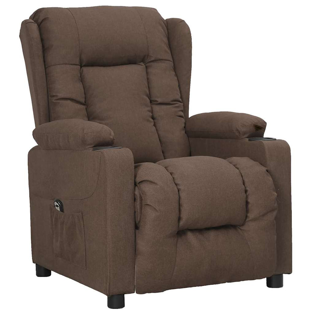 vidaXL Recliner Taupe Fabric