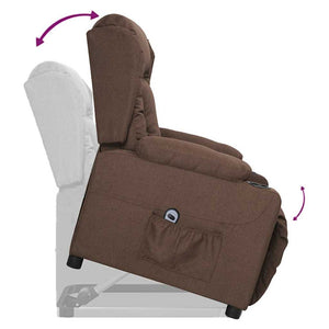 vidaXL Recliner Taupe Fabric