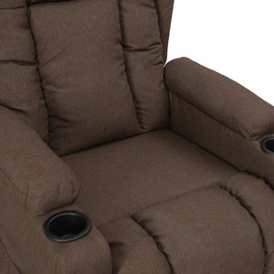 vidaXL Recliner Taupe Fabric