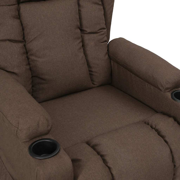 vidaXL Recliner Taupe Fabric