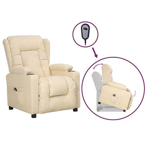 vidaXL Lift Recliner Cream Fabric