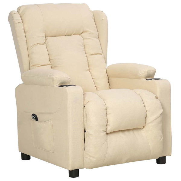vidaXL Lift Recliner Cream Fabric