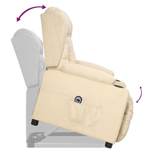 vidaXL Lift Recliner Cream Fabric