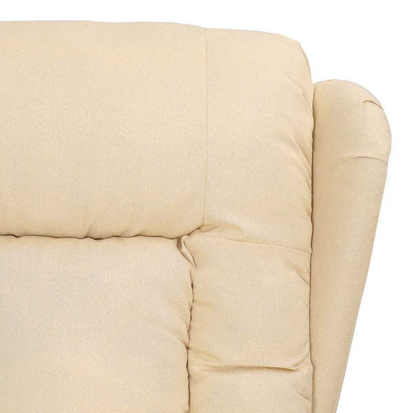 vidaXL Lift Recliner Cream Fabric