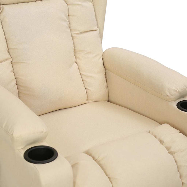 vidaXL Lift Recliner Cream Fabric