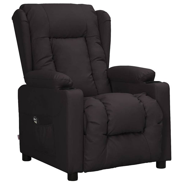 vidaXL Recliner Chair Black Artificial Leather