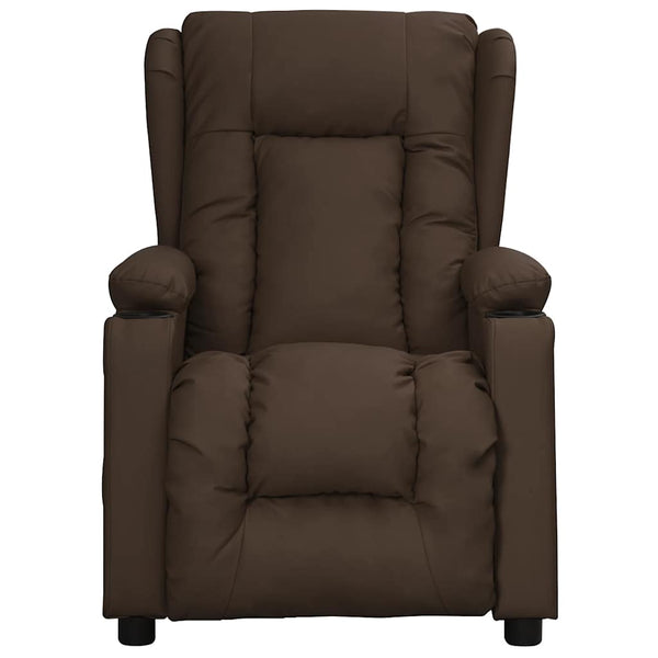 vidaXL Recliner Brown Faux Leather