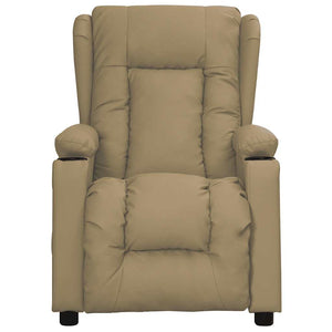 vidaXL Recliner Cappuccino Brown Faux Leather