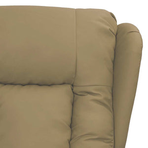 vidaXL Recliner Cappuccino Brown Faux Leather