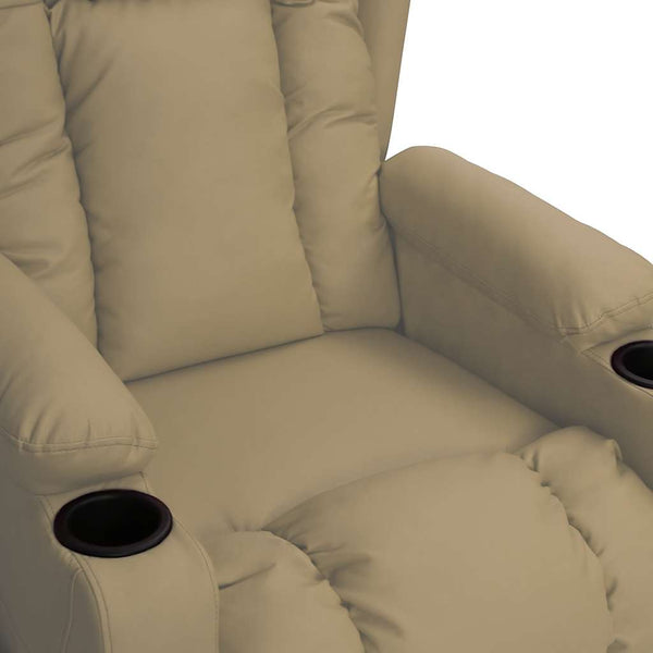 vidaXL Recliner Cappuccino Brown Faux Leather