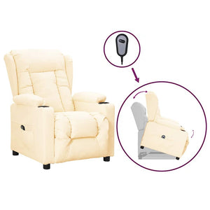 vidaXL Recliner Cream Artificial Leather
