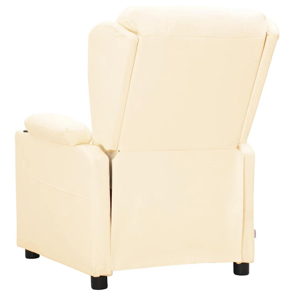 vidaXL Recliner Cream Artificial Leather