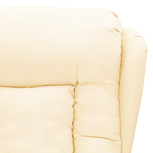vidaXL Recliner Cream Artificial Leather