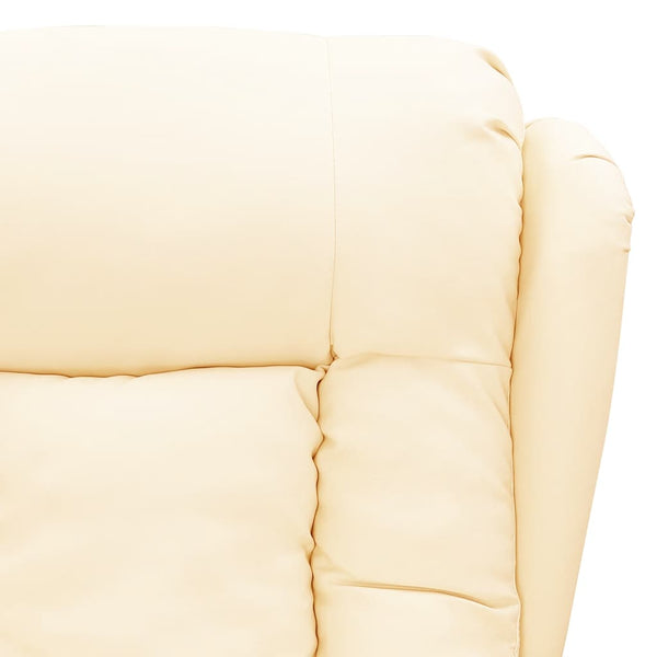 vidaXL Recliner Cream Artificial Leather
