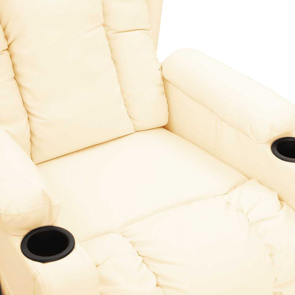 vidaXL Recliner Cream Artificial Leather