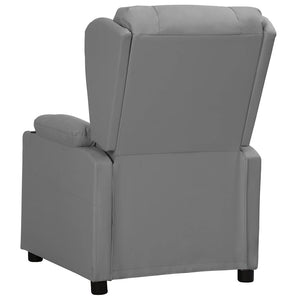vidaXL Recliner with Lift Grey Faux Leather