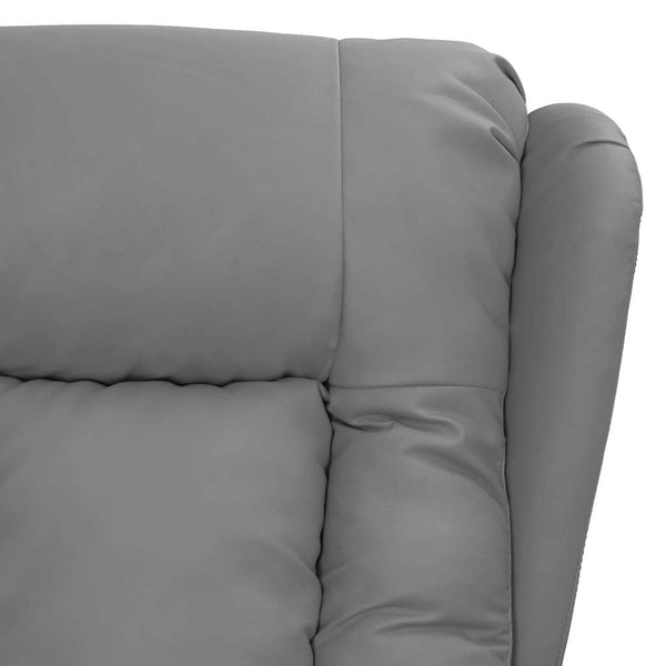 vidaXL Recliner with Lift Grey Faux Leather