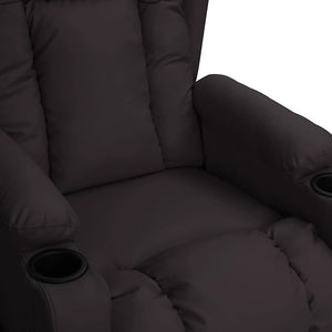 vidaXL Massage Recliner with Lift Function Black Faux Leather