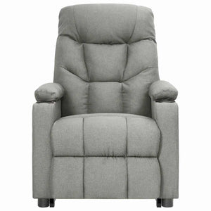 vidaXL Recliner Light Grey Fabric