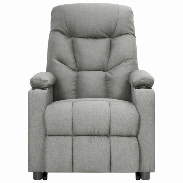 vidaXL Recliner Light Grey Fabric