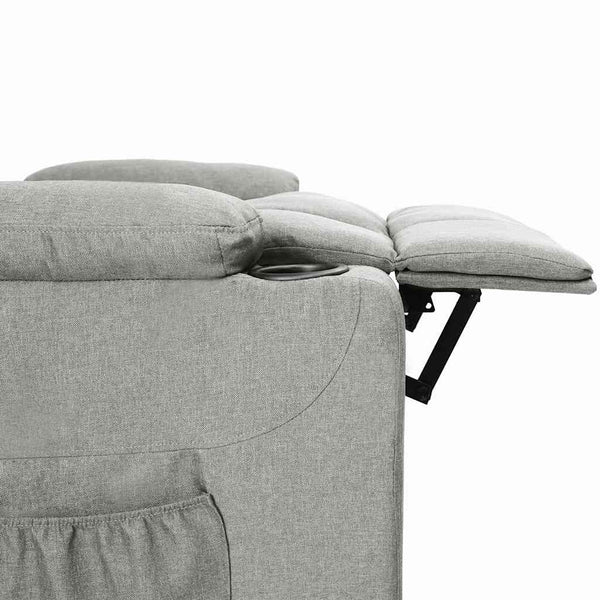 vidaXL Recliner Light Grey Fabric