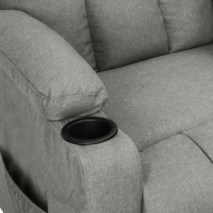 vidaXL Recliner Light Grey Fabric