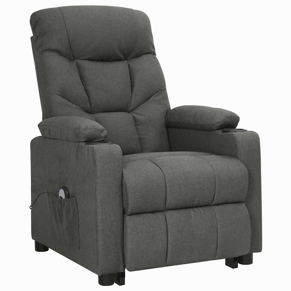 vidaXL Recliner Dark Grey Fabric