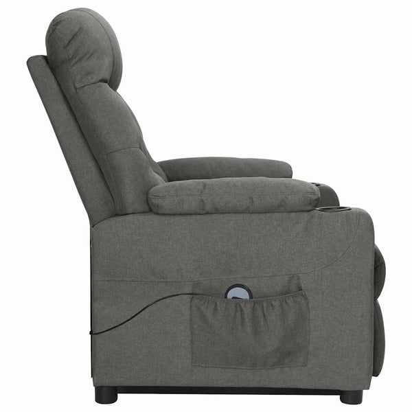 vidaXL Recliner Dark Grey Fabric