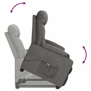 vidaXL Recliner Dark Grey Fabric