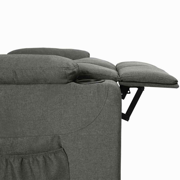 vidaXL Recliner Dark Grey Fabric