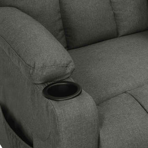 vidaXL Recliner Dark Grey Fabric