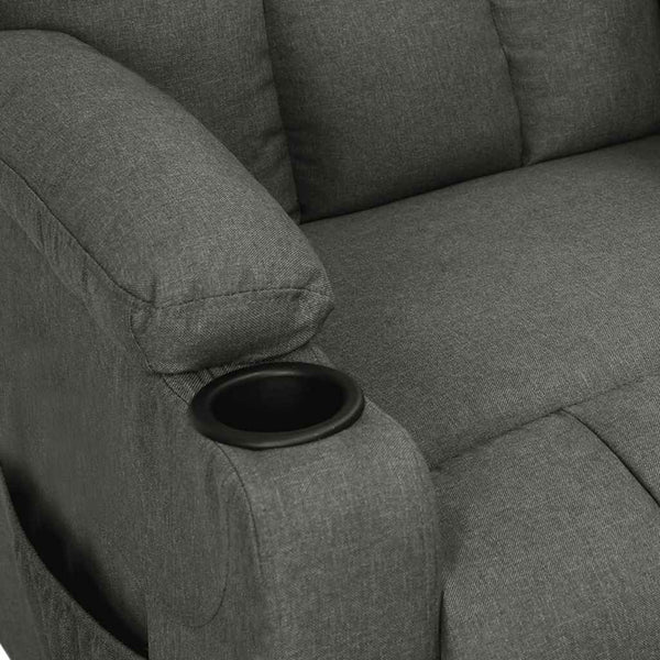 vidaXL Recliner Dark Grey Fabric