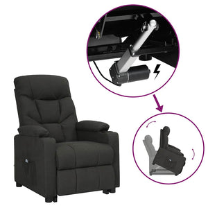 vidaXL Recliner Black Fabric