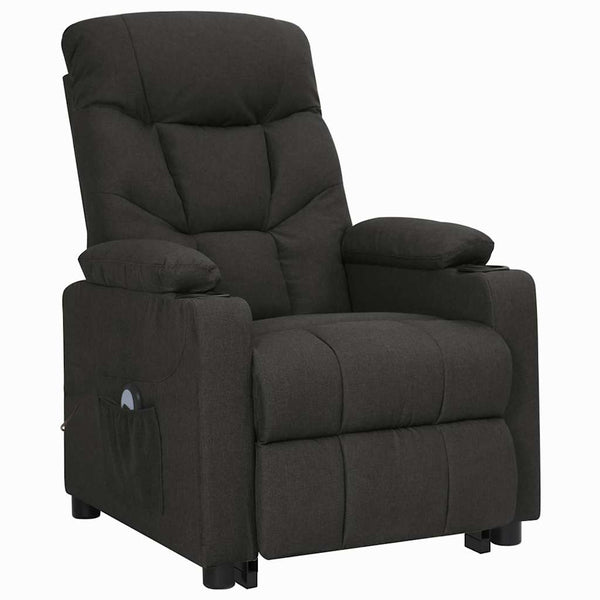 vidaXL Recliner Black Fabric