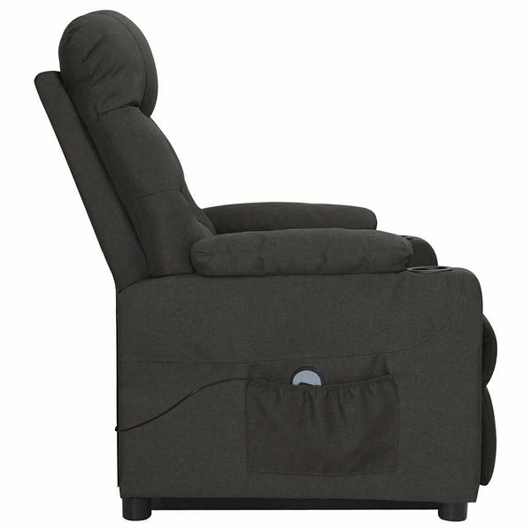 vidaXL Recliner Black Fabric