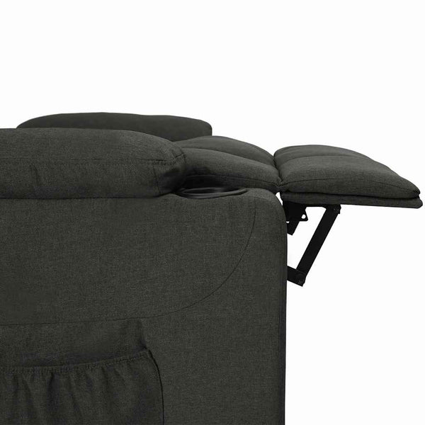 vidaXL Recliner Black Fabric